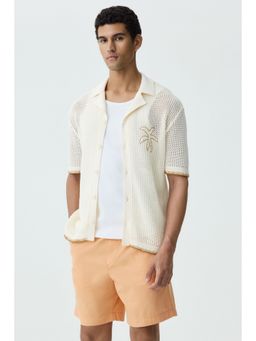 H&M - Men Orange Relaxed Fit Cotton Shorts