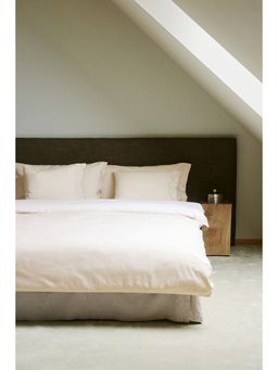 H&M - Beige Oxford Double/King Duvet Cover Set