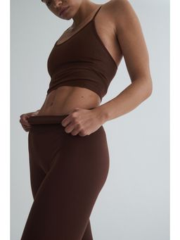 H&M MOVE - Women Brown Seamless Sports top with DryMove