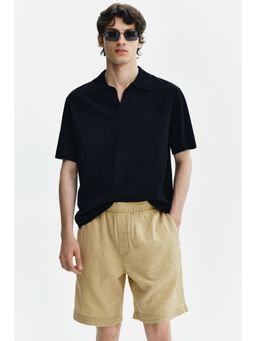 H&M - Men Yellow Relaxed Fit Muslin Shorts