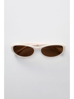 H&M - Women White Oval Sunglasses