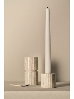 H&M - Beige Small Marble Candlestick