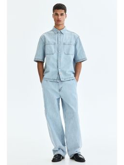 H&M - Men Blue Baggy Carpenter Jeans