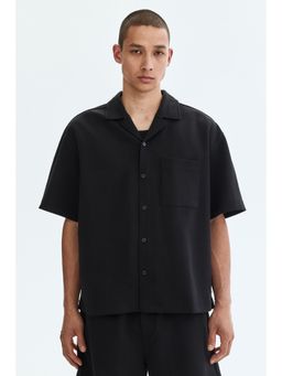 H&M - Men Black Relaxed Fit Resort Shirt