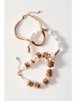 H&M - Women Gold-Coloured 3-Pack Bracelets