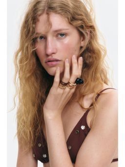 H&M - Women Gold-Coloured 7-Pack Rings