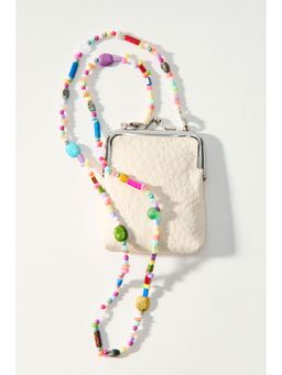 H&M - Women White Beaded-Strap Crossbody Bag