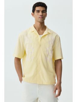 H&M - Men Yellow Relaxed Fit Resort Shirt
