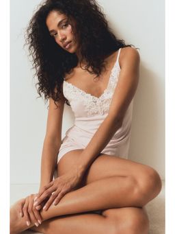 H&M - Women Pink Ribbed Jersey Pyjamas