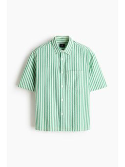 H&M - Men Green Relaxed Fit Printed Shirt