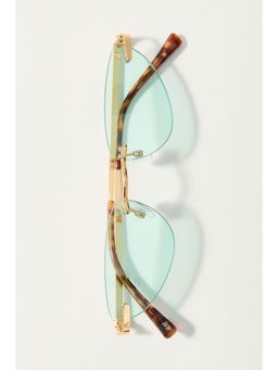 H&M - Women Gold Rimless Cat-Eye Sunglasses