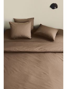 H&M - Brown Cotton Double/King Duvet Cover Set
