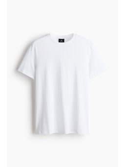 H&M - Men White Regular Fit Round-Neck T-Shirt
