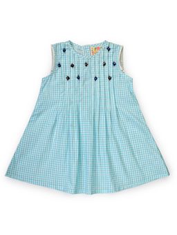 The Little Trunk - Blue Gingham Infant Dress