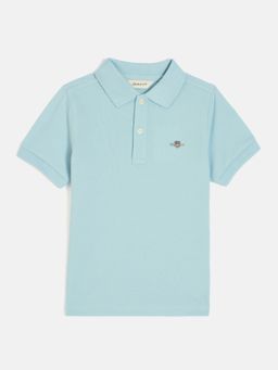 GANT - Boys Aqua Short Sleeves Polo T-Shirt