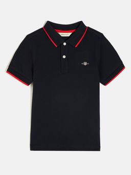 GANT - Boys Navy Blue Short Sleeves Polo T-Shirt