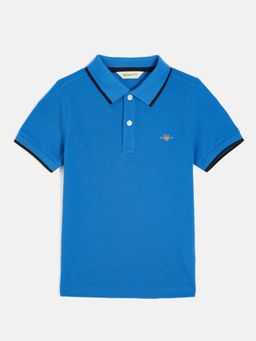 GANT - Boys Blue Short Sleeves Polo T-Shirt