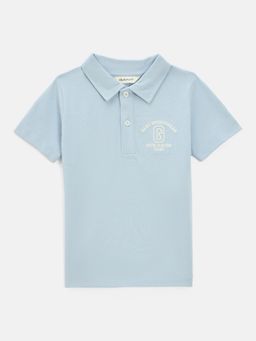 GANT - Boys Blue Short Sleeve Embroidered Polo T-shirt