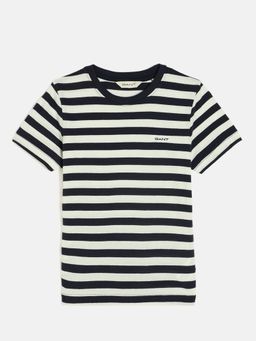 GANT - Boys Navy Blue Round Neck Short Sleeves T-shirt