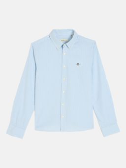 GANT - Boys Blue Button Down Collar Full Sleeves Shirt