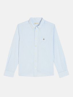 GANT - Boys Blue Button Down Collar Full Sleeves Shirt