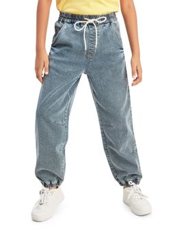 Olele - Boys Cotton Denim Joggers Style Jeans - Blue