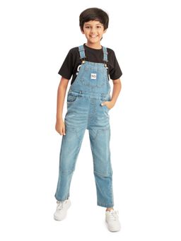 Olele - Boys Cotton Carpenter Denim Dungaree - Light Blue