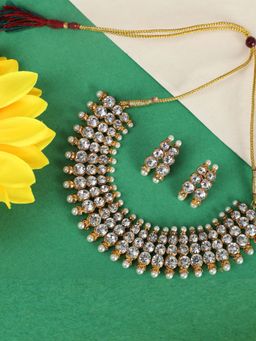 Anika's Creations - Anika's Creation Kundan Studded Necklace Set