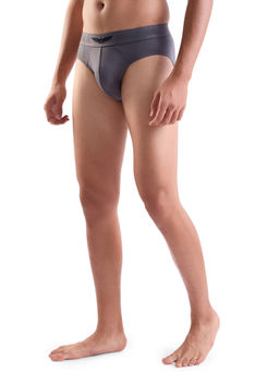 Park Avenue - Men Pure Cotton Blend Solid Dark Grey Brief