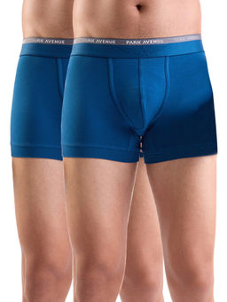 Park Avenue - Men Pack of 2 Pure Cotton Blend Solid Dark Blue Trunks