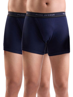 Park Avenue - Men Pure Cotton Solid Dark Blue Boxer Briefs