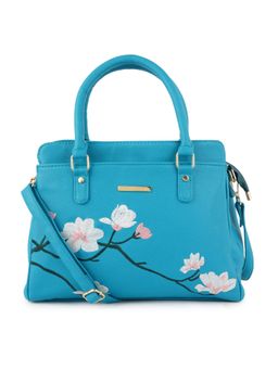 Lapis O Lupo - Turquoise Floral Handbag