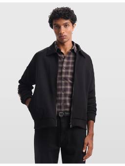 Arrow Sports - Mens Solid Regular Fit Jacket - Black