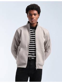 Flying Machine - Mens Solid Regular Fit Jacket - Grey