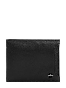 Eske - Gunner Mens Two Fold Wallet, 12 Card Holders, Black Nappa