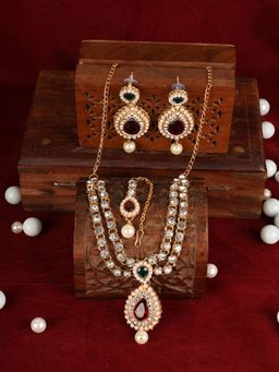Anika's Creations - Anika's Creation Exclusive Jewellery Set with Maang Tikka