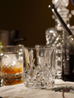 Pure Home + Living - Clear Textured Cut Whiskey Glass