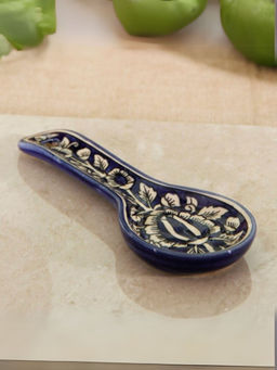 Unravel India - Blue Ceramic Spoon Rest