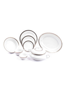 Dankotuwa - Greek Key Platinum 41 Piece Dinner Set