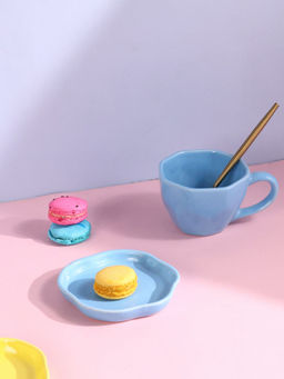 WEAVING HOMES - Ocean Blue Mug & Dessert Plate (Set Of 2)