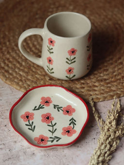 WEAVING HOMES - Poppy Mug & Handmade Dessert Plate (Set Of 2)