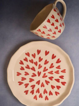 WEAVING HOMES - Heart Mug & All Heart Plate (Set Of 2)