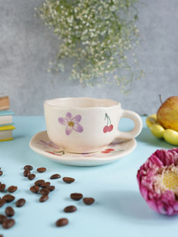WEAVING HOMES - Cherry Fields Mug & Handmade Dessert Plate (Set Of 2)