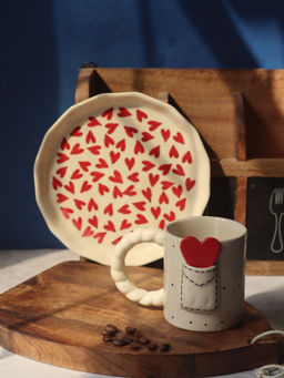 WEAVING HOMES - Love Letter Mug & All Heart Plate (Set Of 2)