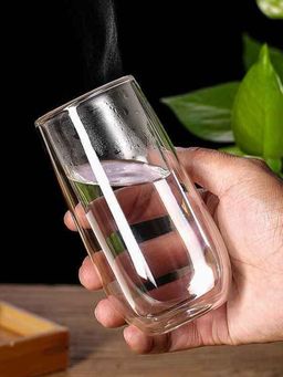 Smokey Cocktail - Sunsip Tall Double-Wall Glass - Grey