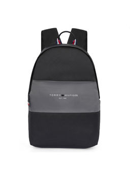 Tommy Hilfiger - Unisex Altman Day Granite Grey & Black Backpack