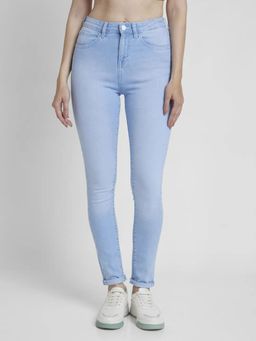 Spykar - Women Light Blue Lycra Skinny Fit Regular Length Clean Look Jeans -(adora)