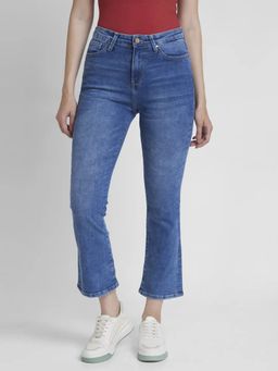 Spykar - Women Light Blue Bootcut Fit Ankle Length Low Distressed Jeans - Elissa