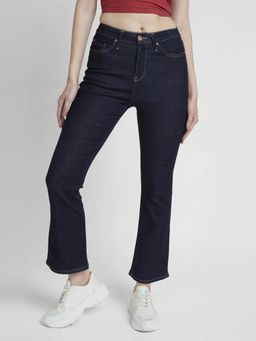 Spykar - Women Raw Indigo Lycra Bootcut Fit Ankle Length Clean Look Jeans -(elissa)