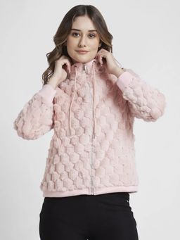 Spykar - Women Pink Regular Fit High Neck Plain Jacket